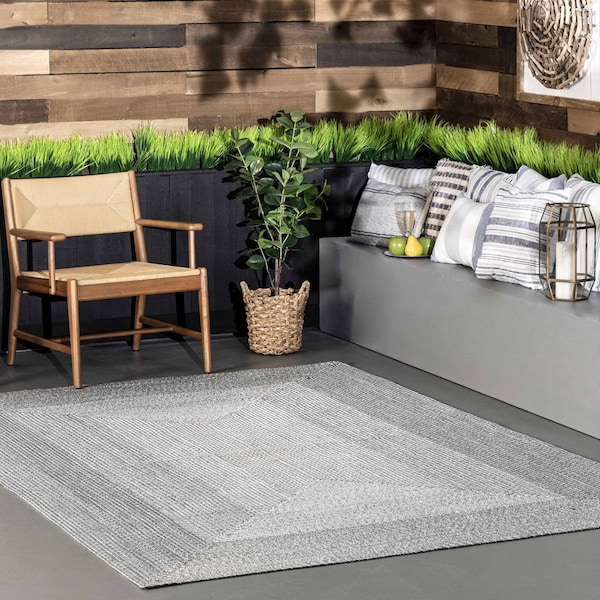 Nuloom Jayda Braided Ombre Indoor/Outdoor Area Rug 4ft x 6ft HJFV13C-406 - main